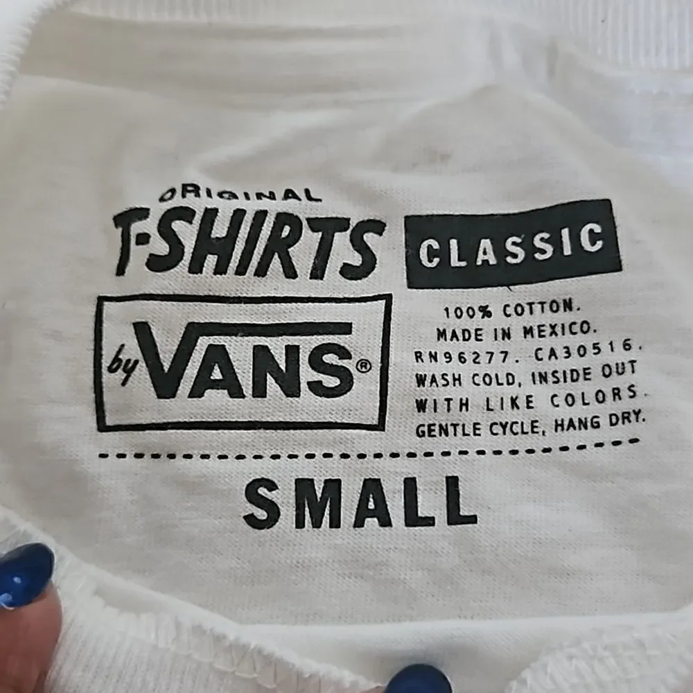 Vans Men's Classic M Wizard Totem 1966 Cotton T-shirts Small White - Picture 7 of 16